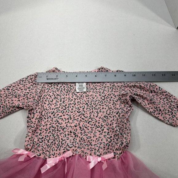 Avon Girl's Size 12 Month 2 Piece Top And Pant Set Animal Print Pink Preowned - Picture 6 of 16